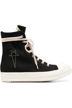 Rick Owens Scarpe high-top embroidered-star sneakers