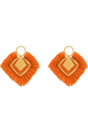 Katerina Makriyianni 24K gold-plated fringed wool earrings