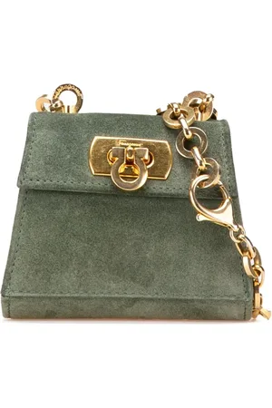 Salvatore Ferragamo 2000-2024 Mini Gancini Suede Chain crossbody bag