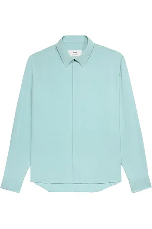 Ami Button-up crepe shirt
