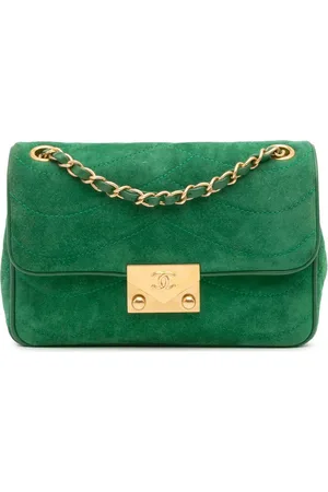 CHANEL 2015-2016 Small Suede and Lambskin Pagoda Flap crossbody bag