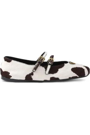 Prada Cow-print ballet flats