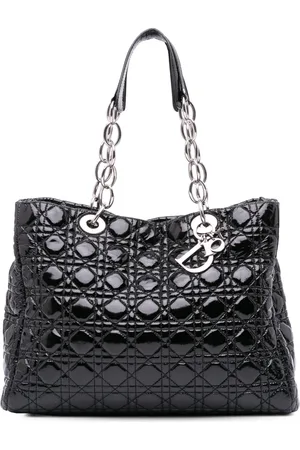 Dior 2011 Large Patent Cannage Lady Dior Soft Shopping tote bag