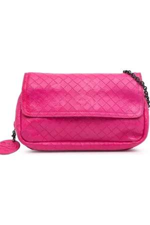 Bottega Veneta 2012-2024 Small Calfskin Intrecciomirage Embossed Butterfly Chain crossbody bag