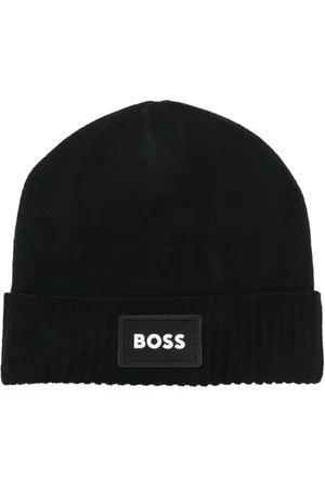 HUGO BOSS Embroidered-logo beanie hat