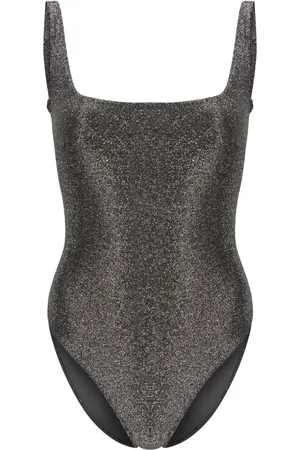 Form and Fold Square-neck glitter swimsuit