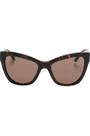 VERSACE Tortoiseshell-effect cat-eye frame tinted sunglasses