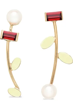 Aliita 18K yellow Petalos Flor earrings