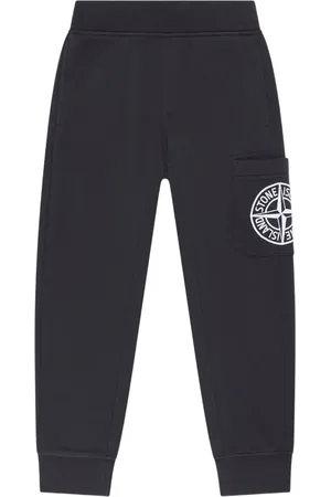 Stone Island Logo-embroidered cotton track pants