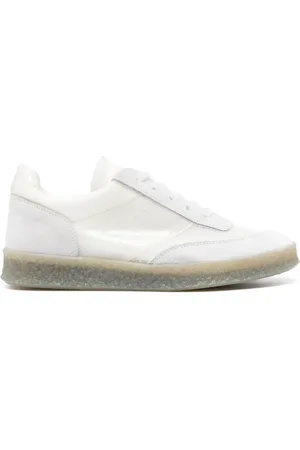 Maison Margiela Suede-panelling mesh sneakers