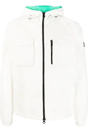 Duvetica Logo-patch zip-up hooded jacket