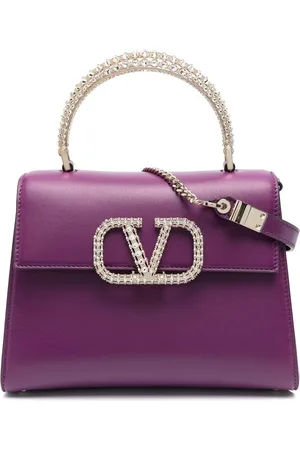 VALENTINO GARAVANI VSling crystal-embellished leather tote bag