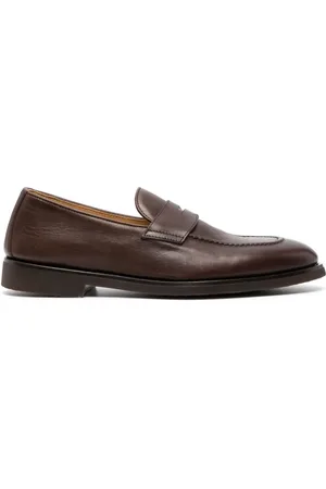 Brunello Cucinelli Polished-finish calf-leather loafers