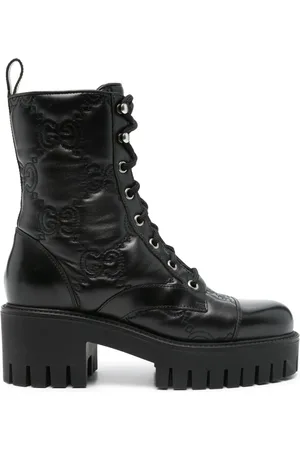 Gucci 30mm quilted combat boots
