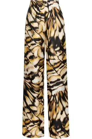 Oscar de la Renta Printed silk trousers