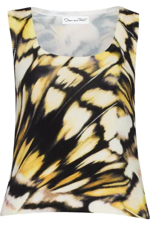 Oscar de la Renta Butterfly-print tank top