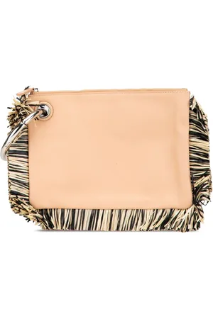 Fendi 2010-present Zucca Leather and Raffia Triplette clutch bag