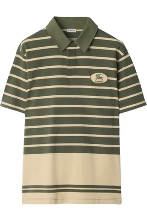 Burberry Striped cotton polo shirt