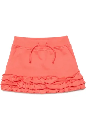 Dsquared2 Logo-print ruffle-hem skirt