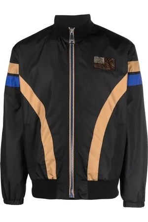 Roberto Cavalli Embroidered flag bomber jacket