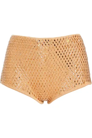 Retrofete Crochet-knit mini shorts