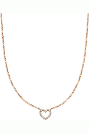 VEYNOU 14kt rose gold Heart diamond necklace