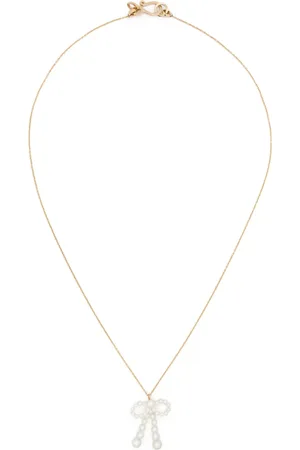 SOPHIE BILLE BRAHE 14K yellow Bow Simple pendant necklace