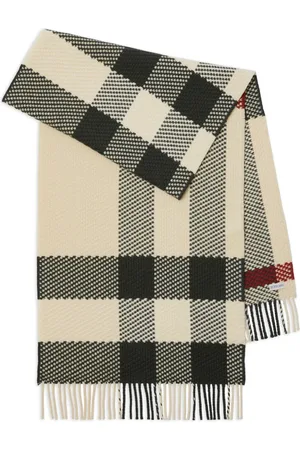 Burberry Check-pattern wool scarf