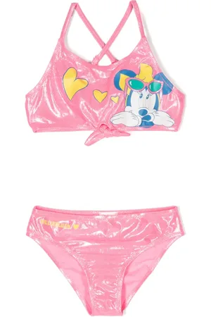 Billieblush Cartoon-print glitter bikini