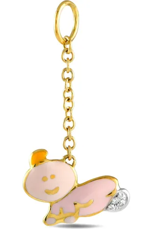 Aaron Basha 18K yellow Baby Charm diamond pendant