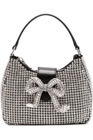 Self-Portrait Diamante Crescent mini bag