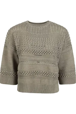 Fabiana Filippi Cropped open-knit jumper