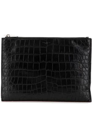 Saint Laurent 2016 Croc Embossed Leather clutch bag