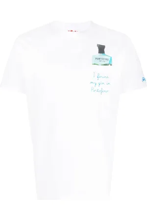 MC2 SAINT BARTH Bottle-print cotton T-shirt
