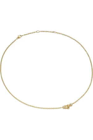 David Yurman 18K yellow Petite Buckle diamond necklace