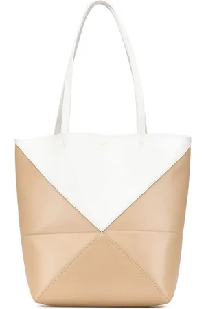 Loewe 2010-2024 Medium Bicolor Shiny Calfskin Puzzle Fold tote bag