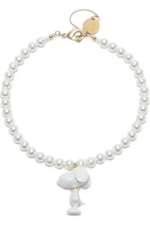 ANDRES GALLARDO Snoopy & Pearls necklace