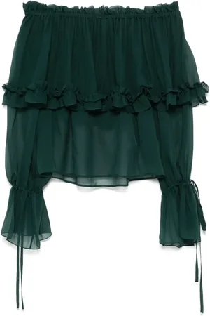 Saint Laurent Ruffled silk blouse
