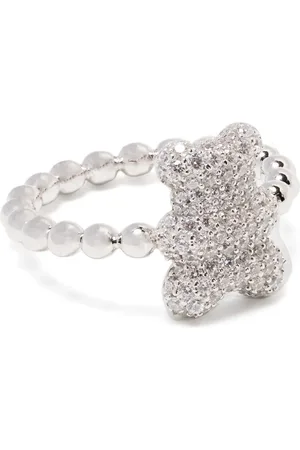 APM Monaco Bear-motif crystal-embellished ring