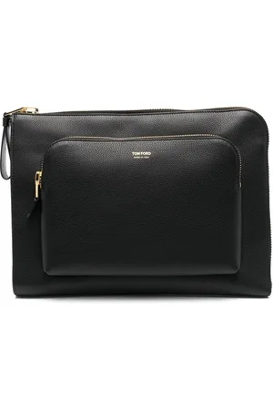 Tom Ford Grained-leather laptop case