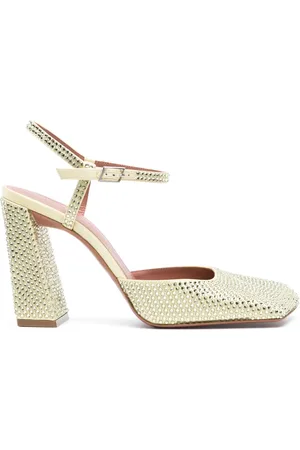 Amina Muaddi Charlotte 95mm crystal-embellished pumps