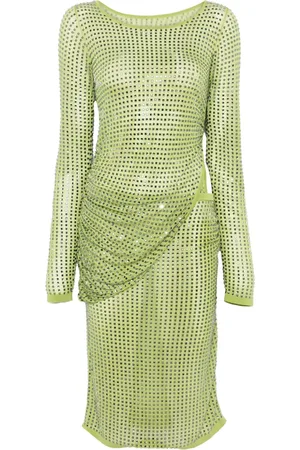CHRISTOPHER ESBER Cirrus Hotfix Cutaway midi dress