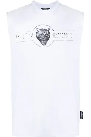 Philipp Plein Logo-print cotton tank top