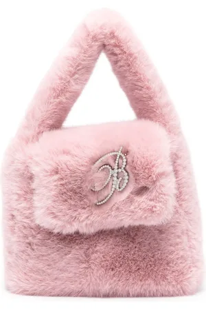 BLUMARINE Logo-lettering textured-finish tote bag