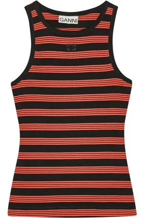 Ganni Striped tank top
