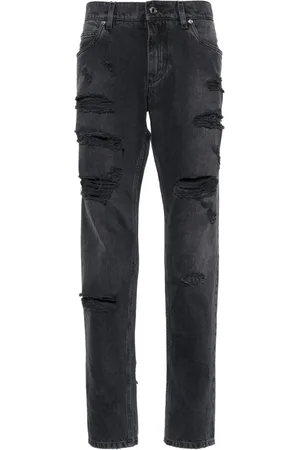 Dolce & Gabbana Ripped-detailed cotton jeans