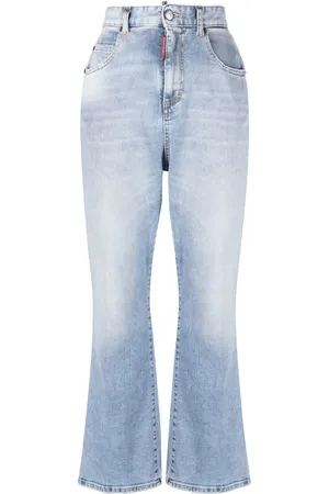 Dsquared2 High-waisted cropped flared jeans