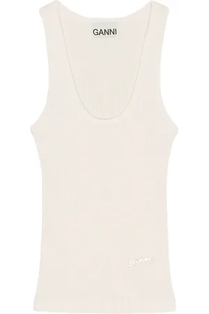 Ganni Ribbed tank top