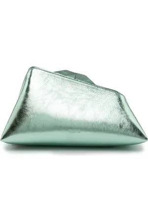 The Attico 8:30PM metallic leather clutch bag