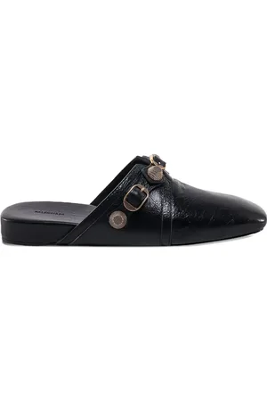 Balenciaga Cagole studded leather slippers